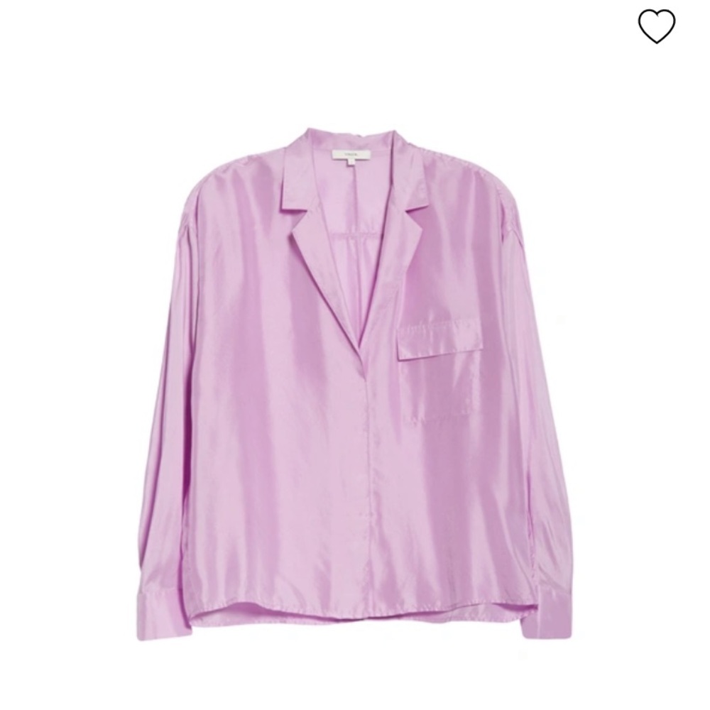 Vince- Pocket popover silk blouse -Medium